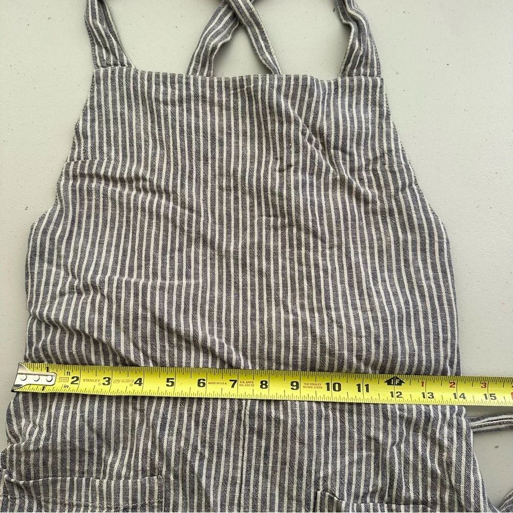 FREE PEOPLE ‘Off The Shore’ Linen Blend Striped Wide Leg Jumpsuit Women’s Size 2 - Picture 10 of 12